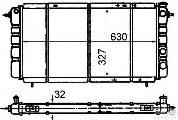 8MK376716491 HELLA Chłodnica silnika