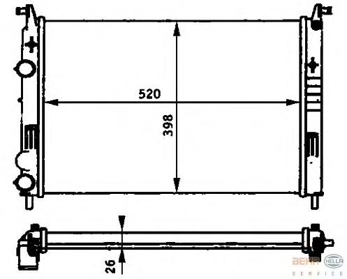 8MK376720581 HELLA Chłodnica silnika