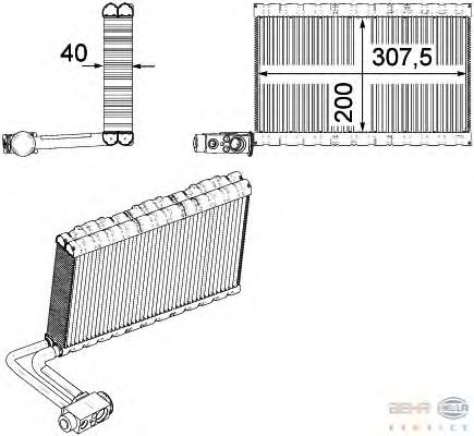 Parownik klimatyzacji do DAF 45  