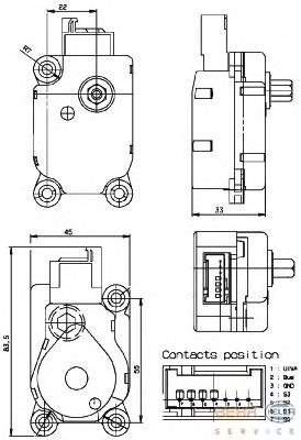 6NW351329651 HELLA Silniczek klapy nagrzewnicy