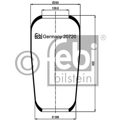 RL9831 Blacktech poduszka pneumatyczna (resor pneumatyczny mostu)