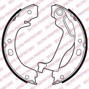 LS2003 Delphi Klocki hamulcowe tylne bębnowe