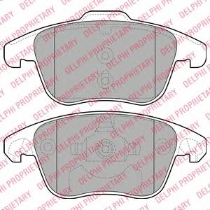 LP2100 Delphi Klocki hamulcowe przednie tarczowe