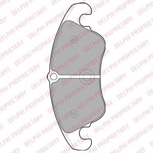 LP2077 Delphi klocki hamulcowe przednie tarczowe