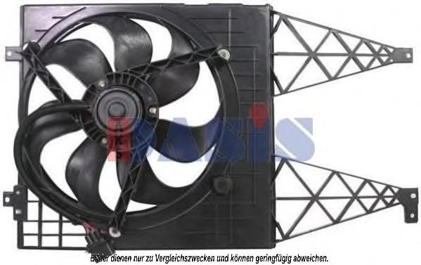 Do koszyka 1J0121207LB41 VAG Dyfuzor chłodnicy, w komplecie z silnikiem i wirnikiem