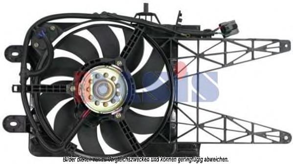 Dyfuzor chłodnicy, w komplecie z silnikiem i wirnikiem 46785738 Fiat/Alfa/Lancia