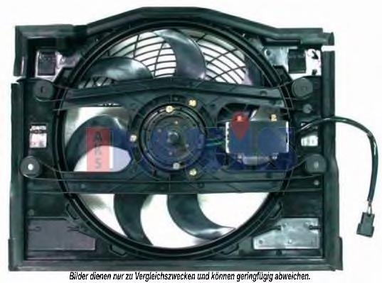 Do koszyka 64546922554 BMW Dyfuzor chłodnicy, w komplecie z silnikiem i wirnikiem