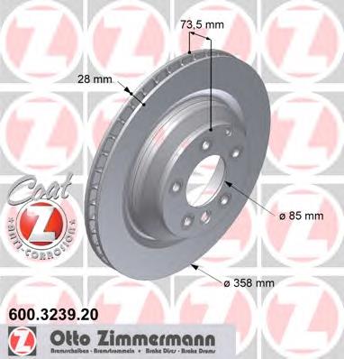 600323920 Zimmermann Tarcza hamulcowa tylna