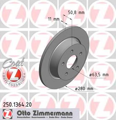 250.1364.20 Zimmermann tarcza hamulcowa tylna