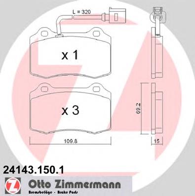 Klocki hamulcowe przednie tarczowe VAG 1ML698151 cena, od 48,34 USD