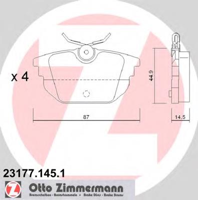 Okładziny (klocki) do hamulców tarczowych tylne 77362354 Fiat/Alfa/Lancia