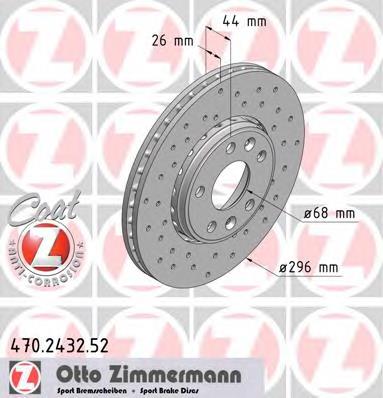 470243252 Zimmermann Tarcza hamulcowa przednia