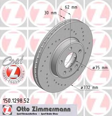 150129852 Zimmermann tarcza hamulcowa przednia