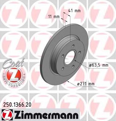 250.1366.20 Zimmermann tarcza hamulcowa tylna