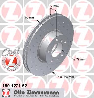 Tarcza hamulcowa przednia Zimmermann 150127152