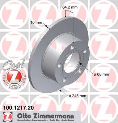 Tarcza hamulcowa tylna Zimmermann 100121720 cena, od 30,92 USD