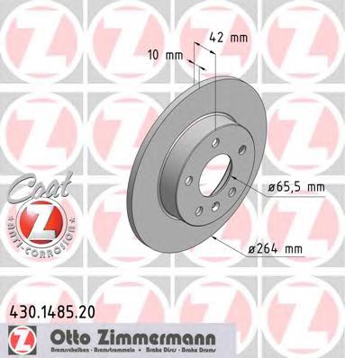 430.1485.20 Zimmermann tarcza hamulcowa tylna