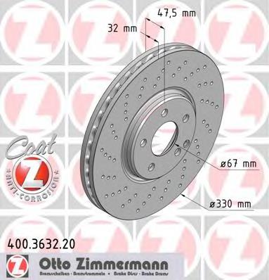 A2204211812 Mercedes Tarcza hamulcowa przednia