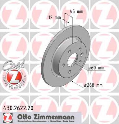 430262220 Zimmermann tarcza hamulcowa tylna