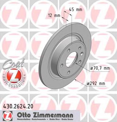 430.2624.20 Zimmermann tarcza hamulcowa tylna