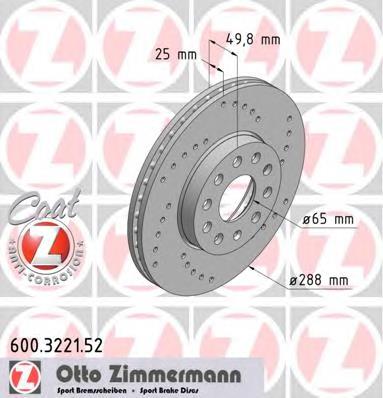 600322152 Zimmermann tarcza hamulcowa przednia