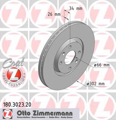 180302320 Zimmermann tarcza hamulcowa przednia