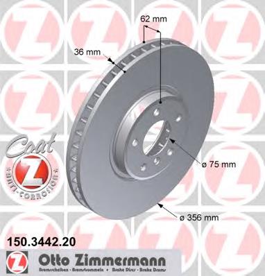 Tarcza hamulcowa przednia BMW 34116756847