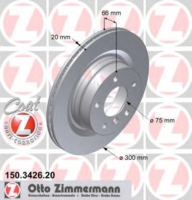 150.3426.20 Zimmermann tarcza hamulcowa tylna