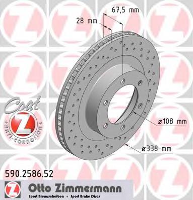 590.2586.52 Zimmermann tarcza hamulcowa przednia