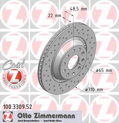 100330952 Zimmermann tarcza hamulcowa tylna