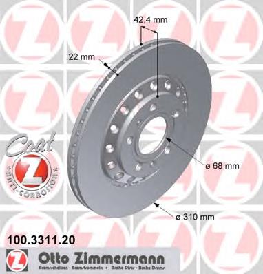 4E0615601A VAG Tarcza hamulcowa tylna