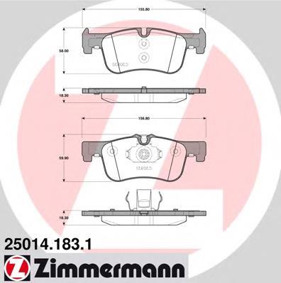 250141831 Zimmermann klocki hamulcowe przednie tarczowe