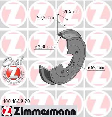 Bęben hamulcowy tylny Zimmermann 100164920 cena, od 33,97 USD