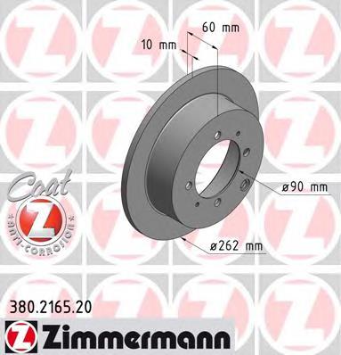 380.2165.20 Zimmermann tarcza hamulcowa tylna