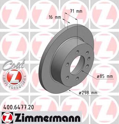 400647720 Zimmermann Tarcza hamulcowa tylna