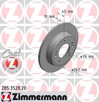 285.3528.20 Zimmermann tarcza hamulcowa tylna