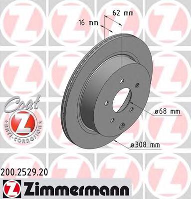 200.2529.20 Zimmermann tarcza hamulcowa tylna