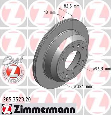 285.3523.20 Zimmermann tarcza hamulcowa tylna