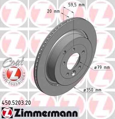 450520320 Zimmermann tarcza hamulcowa tylna