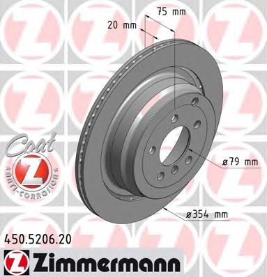 450.5206.20 Zimmermann tarcza hamulcowa tylna