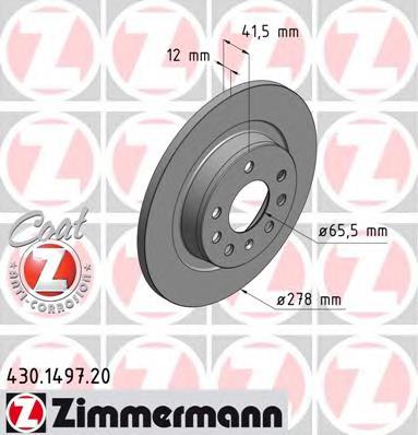 430149720 Zimmermann Tarcza hamulcowa tylna
