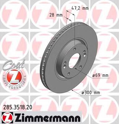 285351820 Zimmermann tarcza hamulcowa przednia