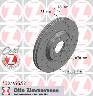 Tarcza hamulcowa przednia 569004 General Motors