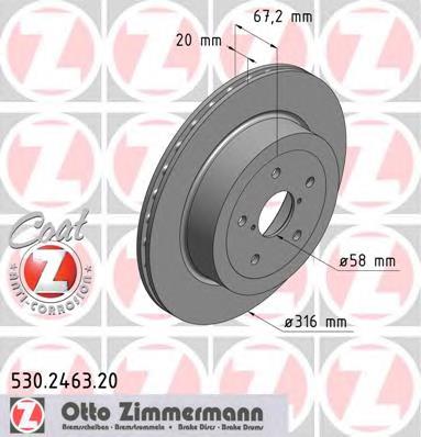 26700FE050 Subaru tarcza hamulcowa tylna