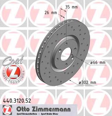 440312052 Zimmermann tarcza hamulcowa przednia