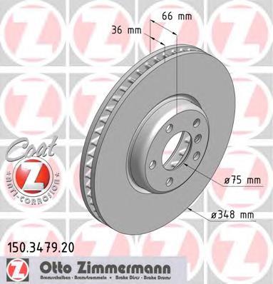 150.3479.20 Zimmermann tarcza hamulcowa przednia