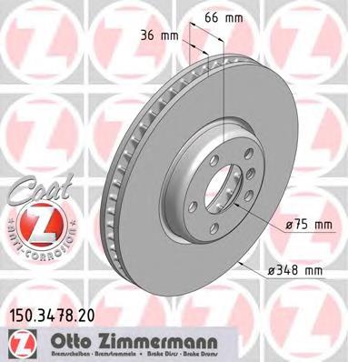 150347820 Zimmermann tarcza hamulcowa przednia