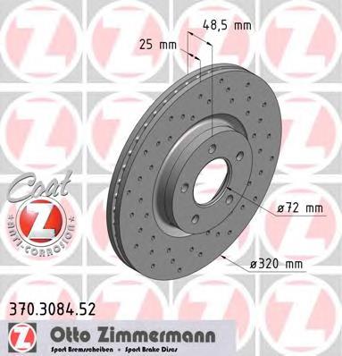 Tarcza hamulcowa przednia B37F3325XA Mazda