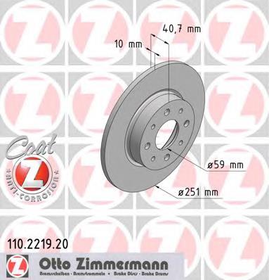 Tarcza hamulcowa tylna Zimmermann 110221920 cena, od 41,39 USD