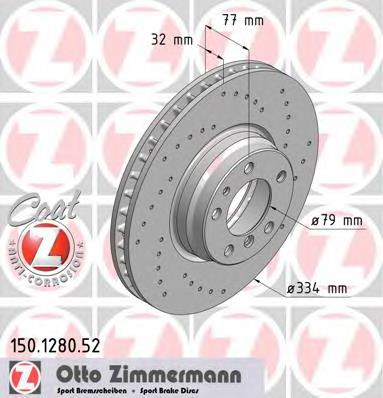 150128052 Zimmermann tarcza hamulcowa przednia